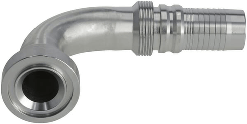 Pièces agricoles - Hydraulique - Raccord à sertir 4SH-DN32 bride Ø 54,0 mm 90°