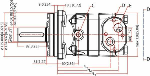 Pièces agricoles - Hydraulique - Moteur Orbit Cardan Ø40, Stand