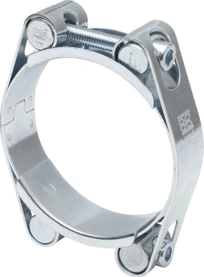 Pièces agricoles - Fasteners - Collier de serrage, 55-65 mm double boulon, double bande DIN912 zingué Kramp