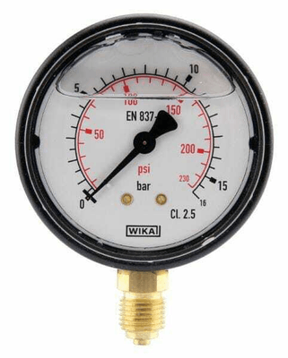 Pièces agricoles - Hydraulique - Manomètre Ø63 0-16bar ¼" inf.