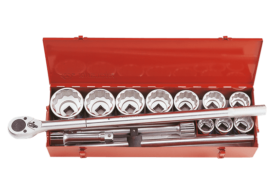 Outils - Outils divers - coffret de douilles 1" 12 pans 14 pièces