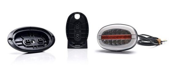 Pièces agricoles - Eclairage - Feu avant multifonction LED, ovale, 12-24V, 136,4x91x40mm