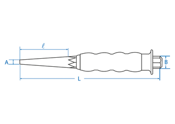 Outils - Outils divers - Chasse-clous gainé 3 Longueur: 185mm
