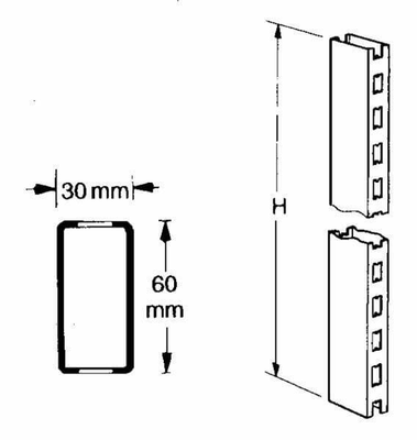 Pièces agricoles - Magasin - Poteau 160 cm gris ardoise