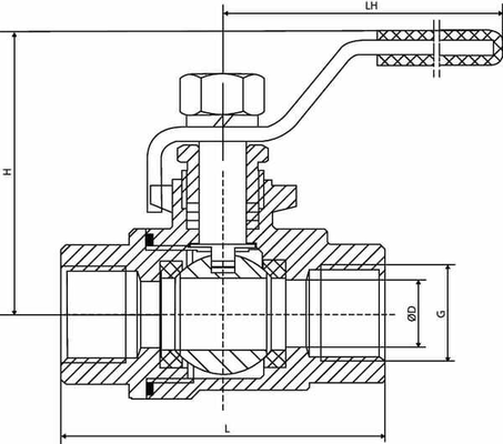 Pièces agricoles - Hydraulique - Vanne à bille inox 2xF 1 1/4''