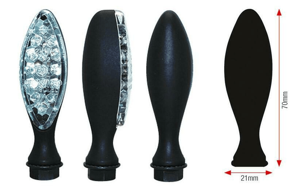 Pièces Quad & Motos - Equipement véhicule - Clignotants BIHR Elipse LED métal noir universel