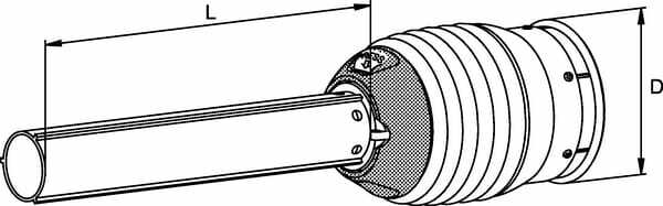 Pièces agricoles - Transmission - Protection de transmission moitié intérieure - standard Ø214, L : 1500mm Walterscheid