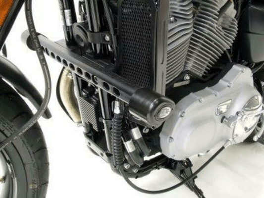 Pièces Quad & Motos - Equipement véhicule - Tampons de protection R&G RACING Aero noir Harley Davidson XR1200/Sportster/X Sportster