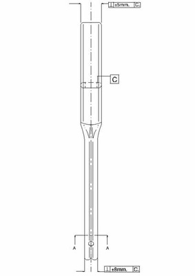 Pièces agricoles - Travail du sol - Dent à ressort 45x12x478mm sans pointe