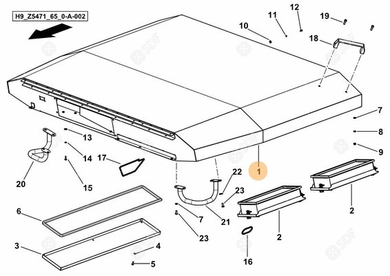 Pièces agricoles - Cabine et structure - TOIT