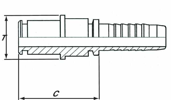 Pièces agricoles - Hydraulique - Raccord M21x1.5 DN10 WAP