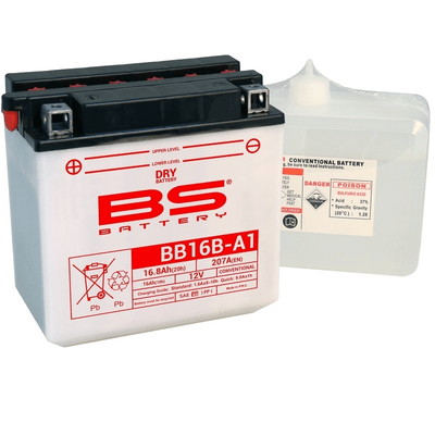 Pièces Quad & Motos - Electrique - Batterie BS BATTERY Haute-performance avec pack acide - BB16B-A1