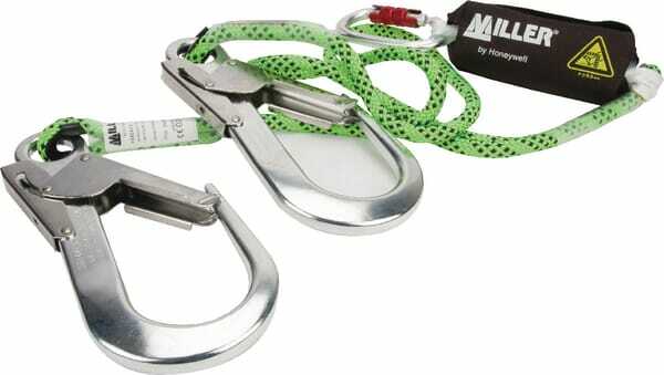 Vêtements et protections - Equipement - Longe double+amortisseur/mousq