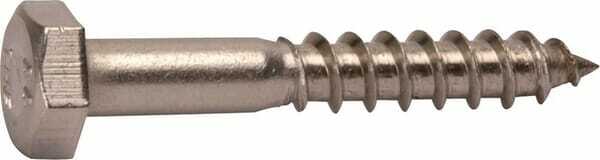 Pièces agricoles - Fasteners - Vis à bois 8x70mm, tête hexagonale 13mm, acier inoxydable, DIN 571 Kramp