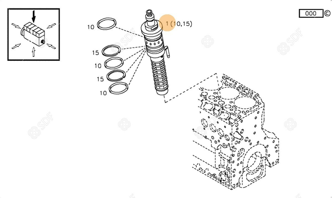 Pièces agricoles - Pieces moteur - POMPE D'INJECTEUR Deutz-Fahr origine
