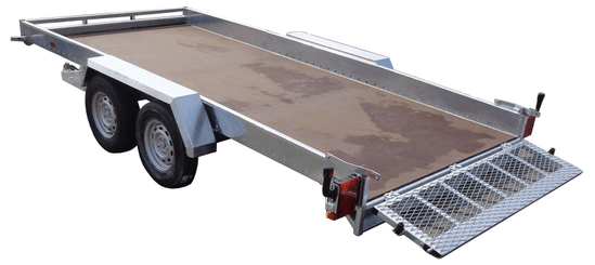Materiels - Remorque voiture - REMORQUE PLATEAU roues extérieures 450x190x18 freinée PTAC : 3500 kg