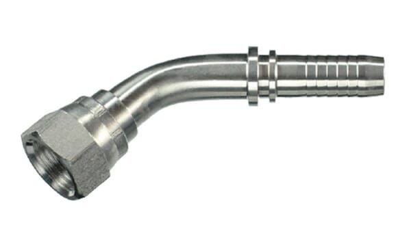 Pièces agricoles - Hydraulique - Raccord DN10-3/4-UNF-45° SS