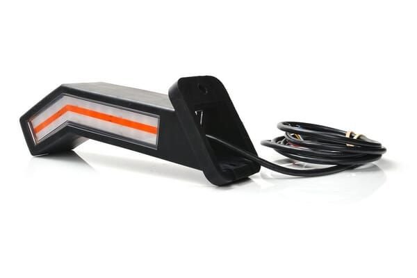Pièces agricoles - Eclairage - Feu arrière multifonction LED, droit, rouge/orange/blanc, 12-24 V, 238 x 181 x 72 mm