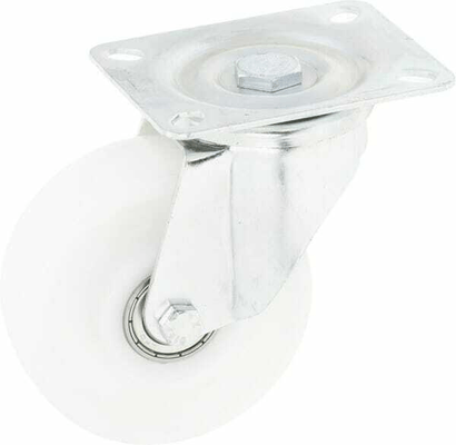 Pièces agricoles - Outils atelier - Roue pivotante, roue en polyamide : Ø100x35mm, Fixation de plaque: 100x80mm Load: 110kg, Ro-Carr