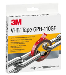 Chimie - Chimie divers - Ruban VHB GPH-110GF 19mm x 11m blister IPC gris