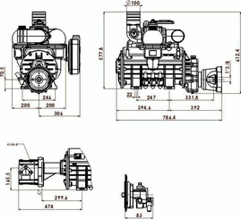 Pièces agricoles - Fertilisation & Lisier - Entraînement hydraulique de pompe à vide, auto-lubrification et Ballast BP