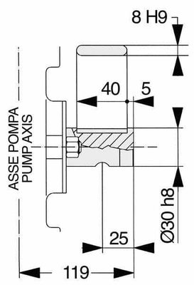 Pièces agricoles - Pièce Pulvérisateur - Pompe piston-membrane BP 60K Ø30 mm
