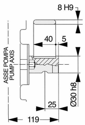 Pièces agricoles - Pièce Pulvérisateur - Pompe piston-membrane BP 60K Ø30 mm