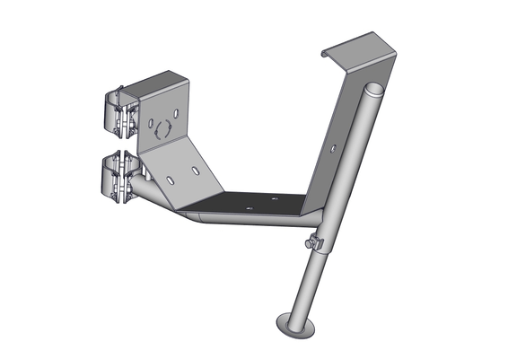 Materiels - Accessoires 5Kg-10Kg - SUPPORT AUGE GRANDE CAPACITE COMPLET POTEAU TREFLE 76MM
