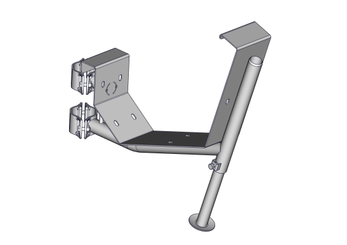 Materiels - Accessoires 5Kg-10Kg - SUPPORT AUGE GRANDE CAPACITE COMPLET POTEAU TREFLE 76MM