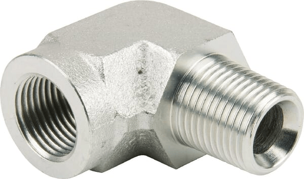Pièces agricoles - Hydraulique - Racc. coudé f./m. 1/2 BSP/BSPT