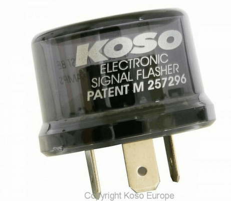 Pièces Quad & Motos - Equipement véhicule - Relais clignotant KOSO Digital, 12 V, connecteur à 3 broches, adaptateur inclus, sans signal sonore