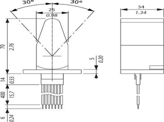 Pièces agricoles - Electricité - Joystick 25-75 % Vdc (R5k)