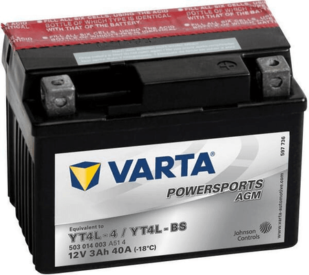Pièces agricoles - Eclairage - Batterie 12V 3Ah 40A AGM Sports motorisés VARTA