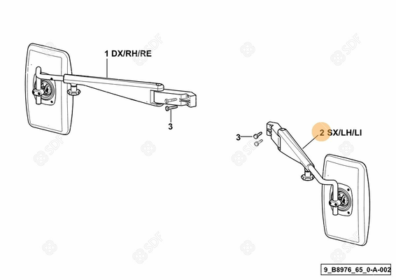 Pièces agricoles - Cabine et structure - RETROVISEUR