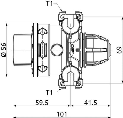 Pièces agricoles - Pièce Pulvérisateur - Détendeur bas volume T1F 0,8/3,0 mm