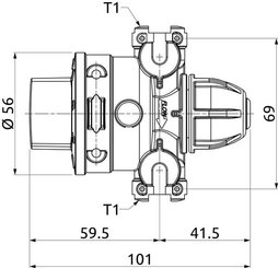 Pièces agricoles - Pièce Pulvérisateur - Détendeur bas volume T1F 0,8/3,0 mm