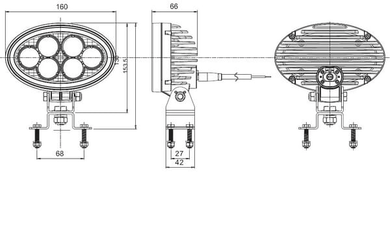 Pièces agricoles - Eclairage - Phare de travail LED 18W 1330lm