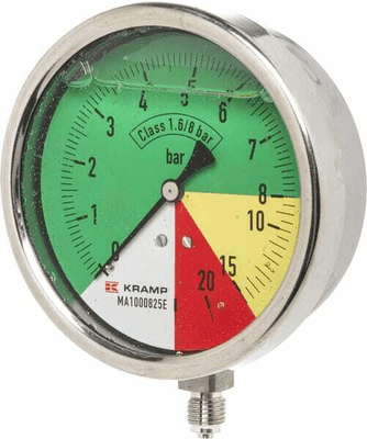 Pièces agricoles - Pièce Pulvérisateur - Manomètre Ø100 mm 0-8-15-25 1/4" BSP raccord vertical