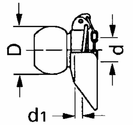 Pièces agricoles - Tracteur pièce adaptable - Rotule d'attelage inférieure avec oreille Cat.3/3 Ø37/64 gopart