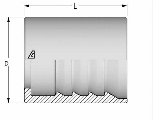 Pièces agricoles - Hydraulique - Jupe à sertir Ø15x22mm DN5 acier / zingué Alfagomma