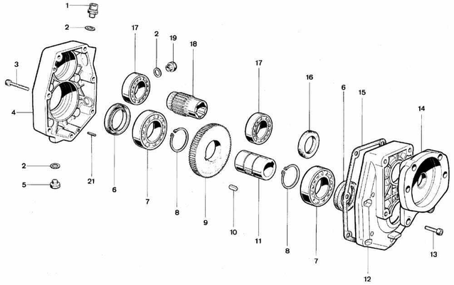 Pièces agricoles - Transmission - Boîtier GBR-20-ST-4-0.