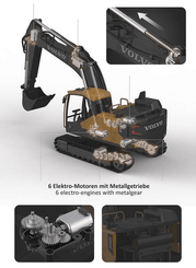 Loisirs - Jouets - DiggerVolvo EC160E Metal 1:16 avec grappin à obus et marteau de démolition