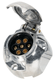 Prise aluminium 12V 7 pôles, Type N (par 1)