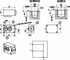 Pièces agricoles - Hydraulique - Bloc de retour 2x3/4" 1x1"