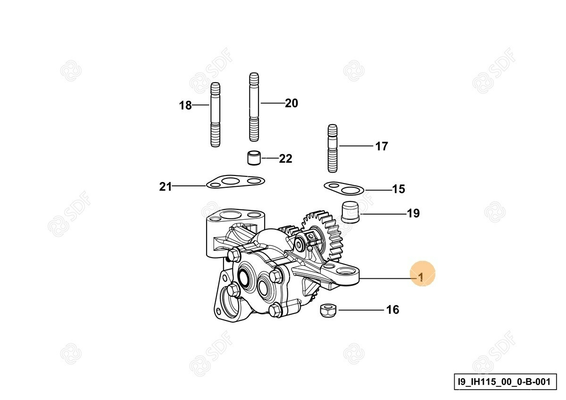 Pièces agricoles - Pieces moteur - pompe à huile