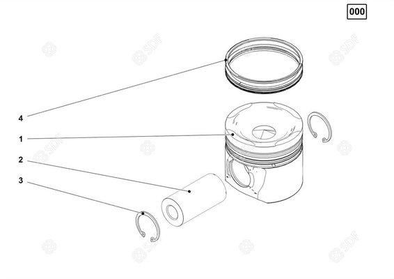 Pièces agricoles - Pieces moteur - axe de piston Deutz-Fahr origine