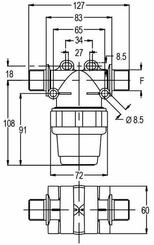 Pièces agricoles - Pièce Pulvérisateur - Filtre sous pression 3/4"M 100 l/min 50 mailles