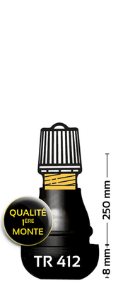 Pièces Quad & Motos - Outillage - Valves droites caoutchoutées BIHR TR412 - 100 pièces