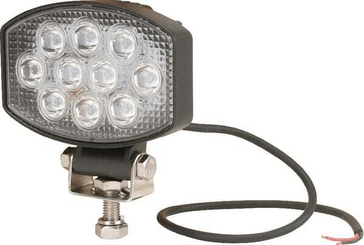 Pièces agricoles - Eclairage - Phare de travail LED ovale 15W 1900lm 10/30V, 120x38x80mm faisceau large 10 LED Kramp