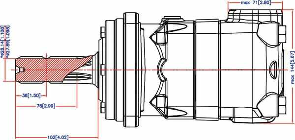 Pièces agricoles - Hydraulique - Moteur Orbit Cardan 1 3/8"Z6